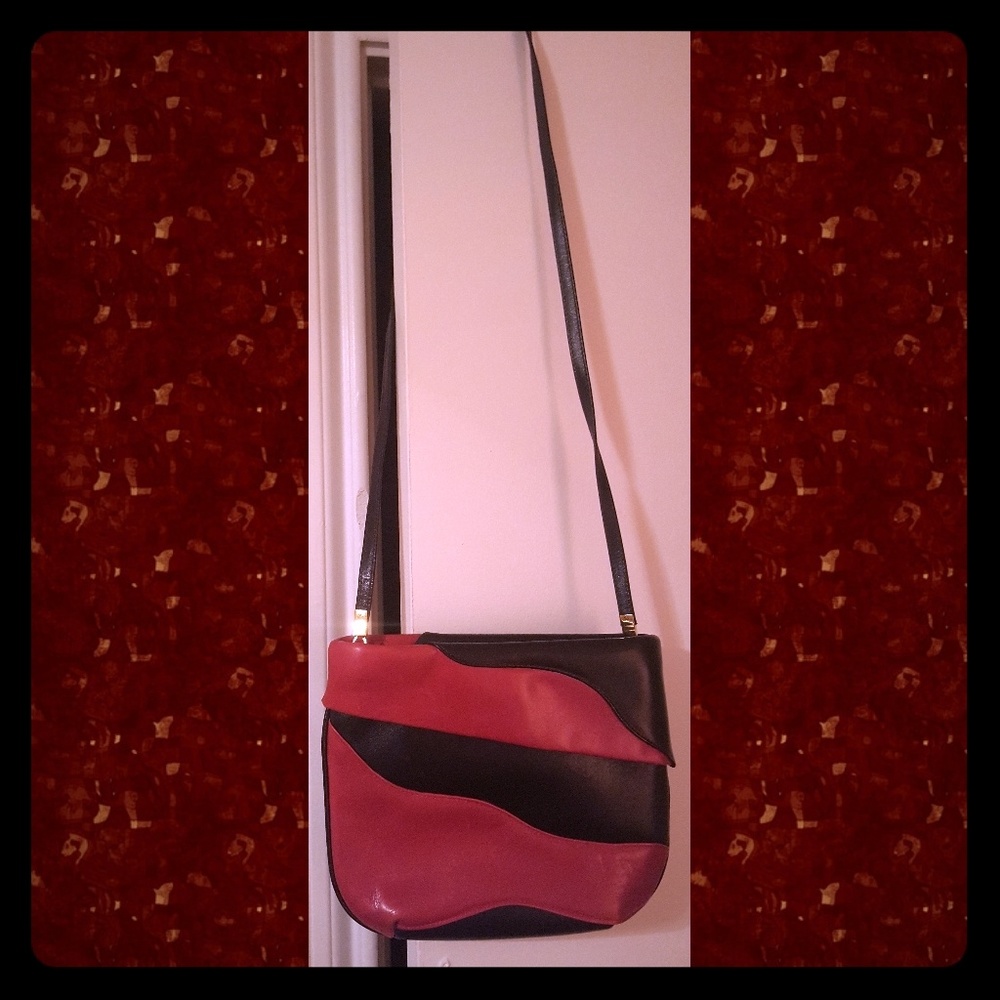 Vintage Gucci Crossbody Purse Bag Red Blue Color